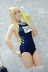 blonde_hair cosplay goggles one-piece_swimsuit original swimsuit thighhighs tikura twintails water_gun rating:Safe score:1 user:nil!