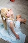 blonde_hair chii_(chobits) chobits cosplay dress hazuki_minami pantyhose rating:Safe score:0 user:nil!