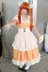 apron cosplay dress orange_hair sacrifice shirayuki_himeno socks sound_horizon twintails rating:Safe score:0 user:nil!