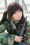 battle_royale camouflage collar cosplay gun military_uniform rifle soldier_(battle_royale) twintails zero_inch rating:Safe score:0 user:nil!