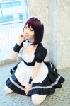 apron ayase choker cosplay dress hairband maid maid_uniform original thighhighs zettai_ryouiki rating:Safe score:1 user:nil!