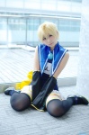 bako blonde_hair cosplay crossplay detached_sleeves half-skirt kagamine_len pantyhose school_swimsuit swimsuit thighhighs vocaloid rating:Safe score:3 user:nil!