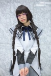 akemi_homura blouse cosplay glasses hiiragi_haruka jacket pleated_skirt puella_magi_madoka_magica purple_eyes ribbon_tie skirt twin_braids rating:Safe score:0 user:pixymisa