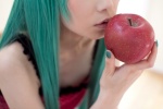 apple aqua_hair camisole cosplay hatsune_miku houtou_singi romeo_to_cinderella_(vocaloid) vocaloid rating:Safe score:2 user:xkaras