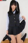 blouse hamada_yuri kneesocks pleated_skirt school_uniform side_ponytail skirt skirt_lift vest rating:Safe score:1 user:nil!
