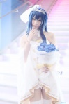 blue_hair cosplay dress kai_(ii) love_live!_school_idol_project sonoda_umi thighhighs tiara white_legwear zettai_ryouiki rating:Safe score:0 user:nil!