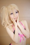 bikini blonde_hair cosplay kichijou ringo side_ponytail skirt swimsuit zone-00 rating:Safe score:1 user:pixymisa