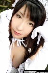 apron cleavage cosplay dress elbow_gloves gloves hairband kore_ga_watashi_no_goshujin-sama kurauchi_anna maid maid_uniform please_order_love saku rating:Safe score:0 user:nil!