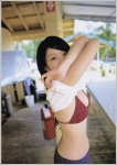 akiyama_nana bikini_top pupil shirt_lift shorts swimsuit tank_top rating:Safe score:1 user:nil!
