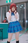 blouse cosplay kneesocks love_live!_school_idol_project nishikino_maki pleated_skirt red_hair school_uniform skirt soubi_zero rating:Safe score:4 user:nil!