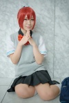 blouse bookbag cosplay free! hairbow kneesocks matsuoka_gou pleated_skirt ponytail red_hair school_uniform skirt sweater_vest yaya rating:Safe score:0 user:nil!