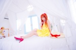 bed choker cosplay dress hair_pods mashiro_yuki neon_genesis_evangelion pantyhose red_hair sheer_legwear soryu_asuka_langley twintails rating:Safe score:0 user:nil!