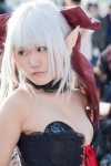 choker corset cosplay elf_ears hairbow ma_ga_ochiru_yoru momoka_(ii) sheliss_elleness_zurbach white_hair rating:Safe score:0 user:pixymisa