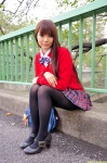 blouse bookbag cardigan dgc_0903 matsuo_arisa pantyhose pleated_skirt school_uniform skirt rating:Safe score:0 user:nil!