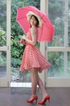 braid dress hello_project_digital_books_89 rain straw_hat umbrella yajima_maimi rating:Safe score:1 user:nil!