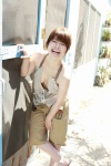 cleavage halter_top nakajima_airi open_clothes shorts wanibooks_75 rating:Safe score:1 user:nil!