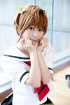 cardcaptor_sakura cosplay kinomoto_sakura naoya sailor_uniform scarf school_uniform rating:Safe score:0 user:pixymisa