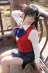 blouse chocoball cosplay glasses kazami_mizuho miniskirt onegai_teacher pantyhose sheer_legwear skirt vest rating:Safe score:1 user:nil!