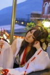 cosplay detached_sleeves hairband kantai_collection kimono kongou_(kantai_collection) pleated_skirt saku skirt rating:Safe score:0 user:nil!