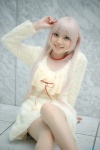 choker cosplay dress k neko_(k) pantyhose pink_hair sheer_legwear soubi_zero sweater_dress rating:Safe score:1 user:nil!