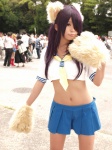 animal_ears cat_ears cosplay croptop ikkitousen itsuki_akira kanu_unchou midriff pleated_skirt purple_hair sailor_uniform school_uniform skirt rating:Safe score:6 user:nil!