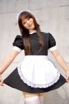 apron costume hirazuka_yuki maid maid_uniform skirt skirt_lift thighhighs rating:Safe score:0 user:nil!