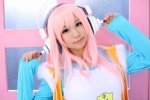 cat_hoodie cosplay headphones itsuki_akira nitro_super_sonic pink_hair super_akira super_soniko tank_top rating:Safe score:0 user:nil!