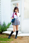 blouse bookbag kneesocks kuroda_mayuka pleated_skirt school_uniform skirt rating:Safe score:0 user:nil!