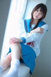 asahina_mikuru cosplay katou_mari sailor_uniform school_uniform socks suzumiya_haruhi_no_yuuutsu rating:Safe score:0 user:nil!
