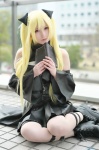 blonde_hair boots cosplay detached_sleeves dress golden_darkness pantyhose poimero sheer_legwear to_love-ru twintails rating:Safe score:0 user:nil!