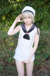cosplay kantai_collection mahiru pantyhose sailor_dress sailor_hat sheer_legwear white_hair z1_leberecht_maass_(kantai_collection) rating:Safe score:0 user:nil!