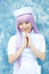 cosplay kudan_yu nurse nurse_cap nurse_uniform original purple_hair rating:Safe score:0 user:pixymisa