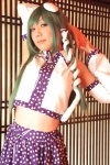 blouse cosplay detached_sleeves green_hair hanamura_misaki kochiya_sanae miko skirt touhou touhou_kinbauchou rating:Safe score:0 user:nil!