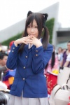 animal_ears blazer blouse cat_ears cosplay k-on! nakano_azusa pleated_skirt school_uniform skirt tsukushi twintails rating:Safe score:0 user:nil!