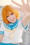 cosplay higurashi_no_naku_koro_ni hoshino_kana orange_hair ryuuguu_rena sailor_uniform school_uniform rating:Safe score:0 user:nil!