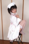 cosplay dress matsunaga_ayaka nurse nurse_cap nurse_uniform original petit_cos2 thighhighs twintails zettai_ryouiki rating:Safe score:0 user:nil!