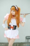 apron asahina_mikuru cosplay dress hairband orange_hair pantyhose suzumiya_haruhi_no_yuuutsu tsukikage_yayoi twintails waitress waitress_uniform rating:Safe score:3 user:nil!
