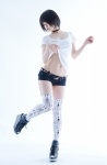 choker iiniku_ushijima shirt_lift shorts thighhighs tshirt rating:Safe score:10 user:nil!