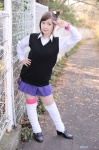 blouse cosplay katekyo_hitman_reborn! loose_socks miniskirt miura_haru pleated_skirt school_uniform skirt socks sweater_vest takamura_mashiro rating:Safe score:0 user:nil!