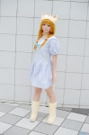 aihara_sakuto boots cosplay di_gi_charat dress orange_hair petit_charat tail rating:Safe score:1 user:nil!
