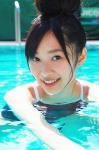 hair_bun one-piece_swimsuit pool sashihara_rino swimsuit wet wpb_122 rating:Safe score:0 user:nil!