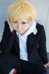 blazer blonde_hair cosplay crossplay hasami hoodie inu_boku_secret_service school_uniform trousers watanuki_banri rating:Safe score:0 user:nil!