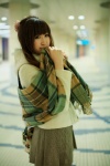 coat hoshino_kana pleated_skirt scarf shoulder_bag skirt rating:Safe score:0 user:pixymisa