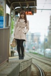 black_legwear blouse coat handbag nanamo pantyhose skirt rating:Safe score:2 user:pixymisa