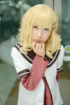blonde_hair cosplay dress hair_clips hiokichi jacket oomuro_sakurako yellow_eyes yuruyuri rating:Safe score:1 user:pixymisa