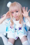 blonde_hair cape cosplay dress macross macross_frontier sheryl_nome thighhighs yuuki_tsukiru zettai_ryouiki rating:Safe score:0 user:nil!
