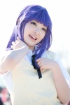 apron asakura_tiyo blouse cosplay purple_hair ribbon_tie working!! yamada_aoi rating:Safe score:0 user:pixymisa
