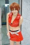 aihara_sakuto cosplay croptop meiko microphone miniskirt orange_hair skirt vest vocaloid rating:Safe score:1 user:nil!