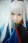 cosplay hairbow houtou_singi kikyou pop'n_music red_eyes robe silver_hair rating:Safe score:0 user:nil!