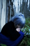 cosplay darker_than_black dress jacket pantyhose ponytail radori silver_hair yin rating:Safe score:0 user:nil!